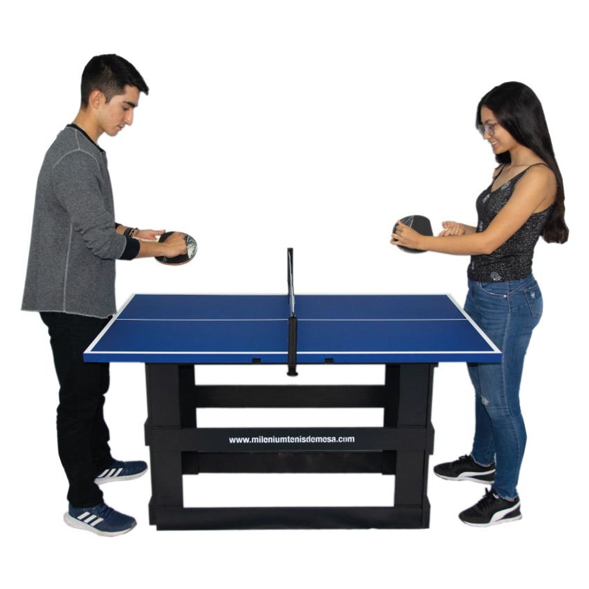 GENERICO - Mini mesa de tenis ping pong color azul - Milenium