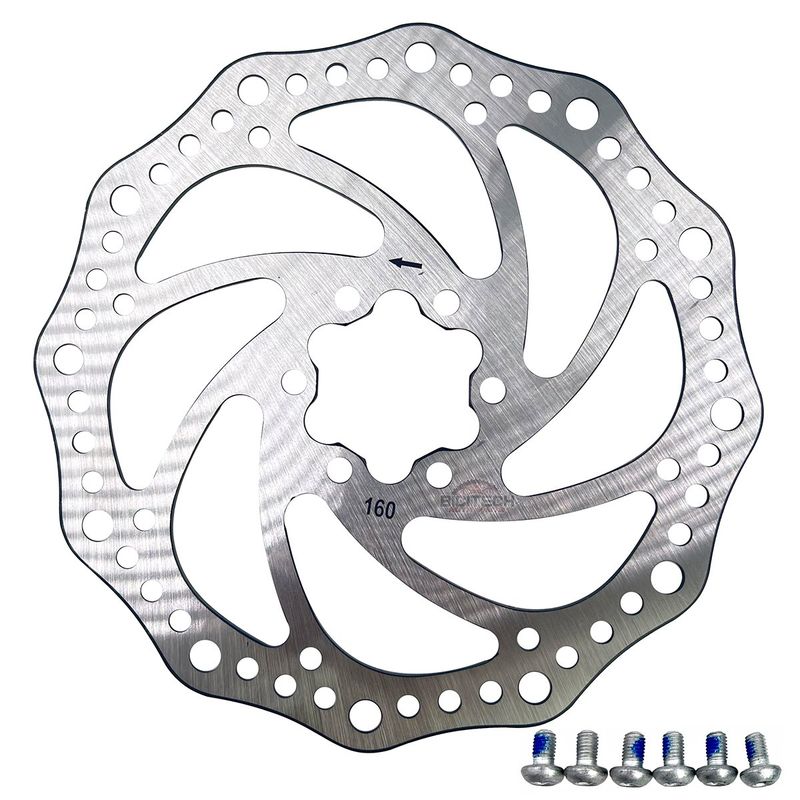 TEKTRO - Disco Rotor Freno Bicicleta Tektro 160mm 6 Tornillos Pernos