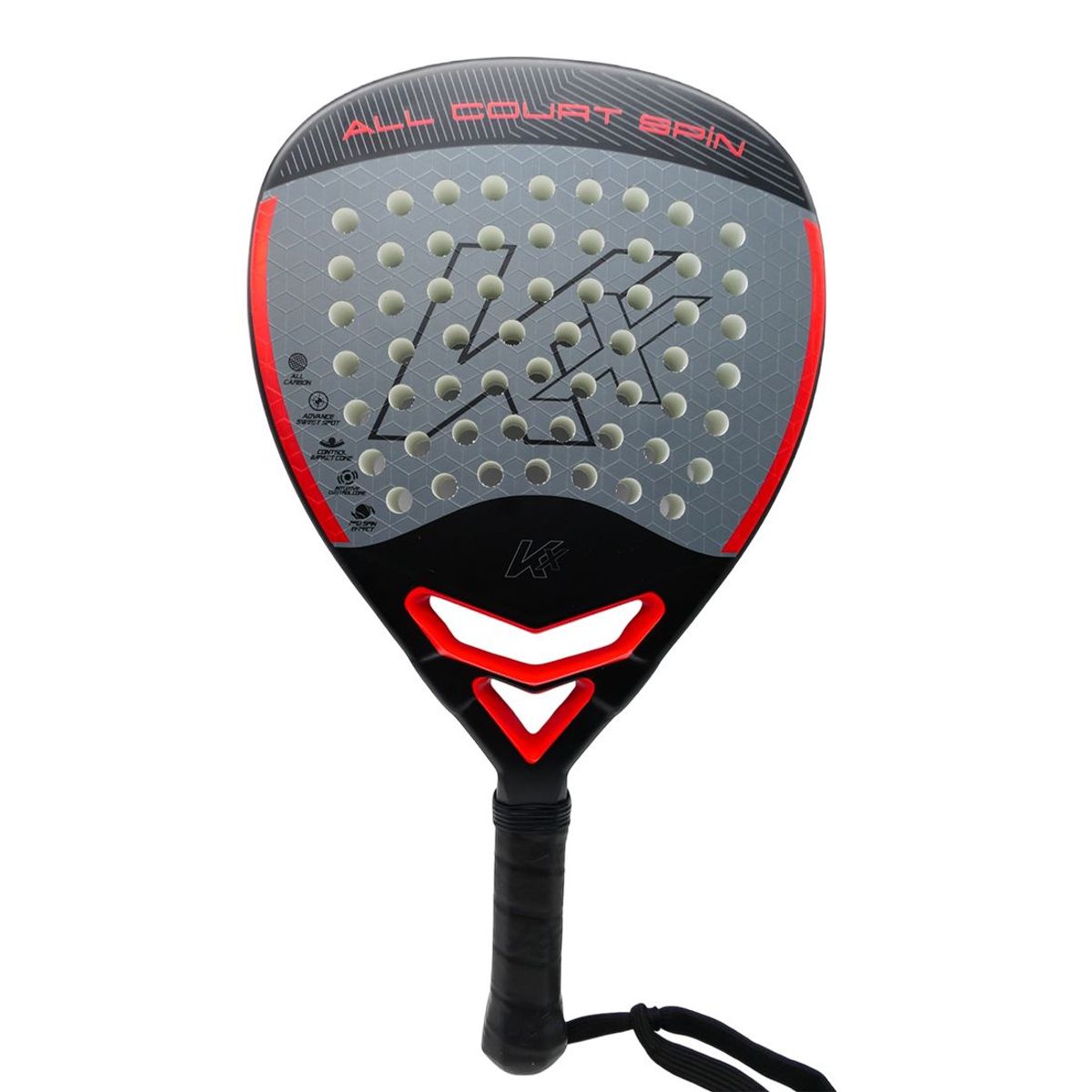 K6 - Pala De Pádel Raqueta K6 Paddle Carbon All-court Spin