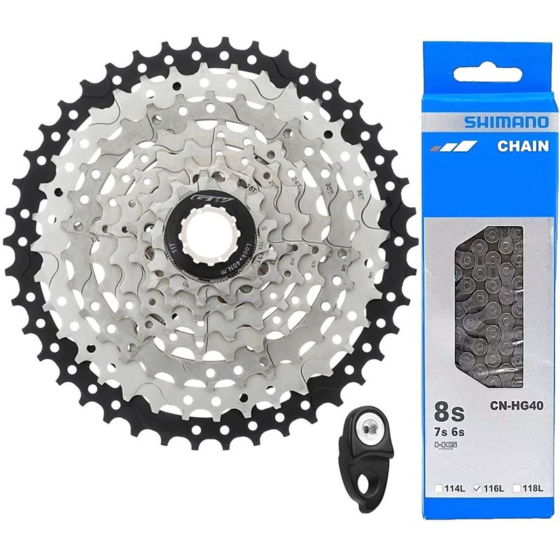 GW - Pacha Gw cadenilla Shimano Bicicleta Cassette 8v 11-40 Hg40