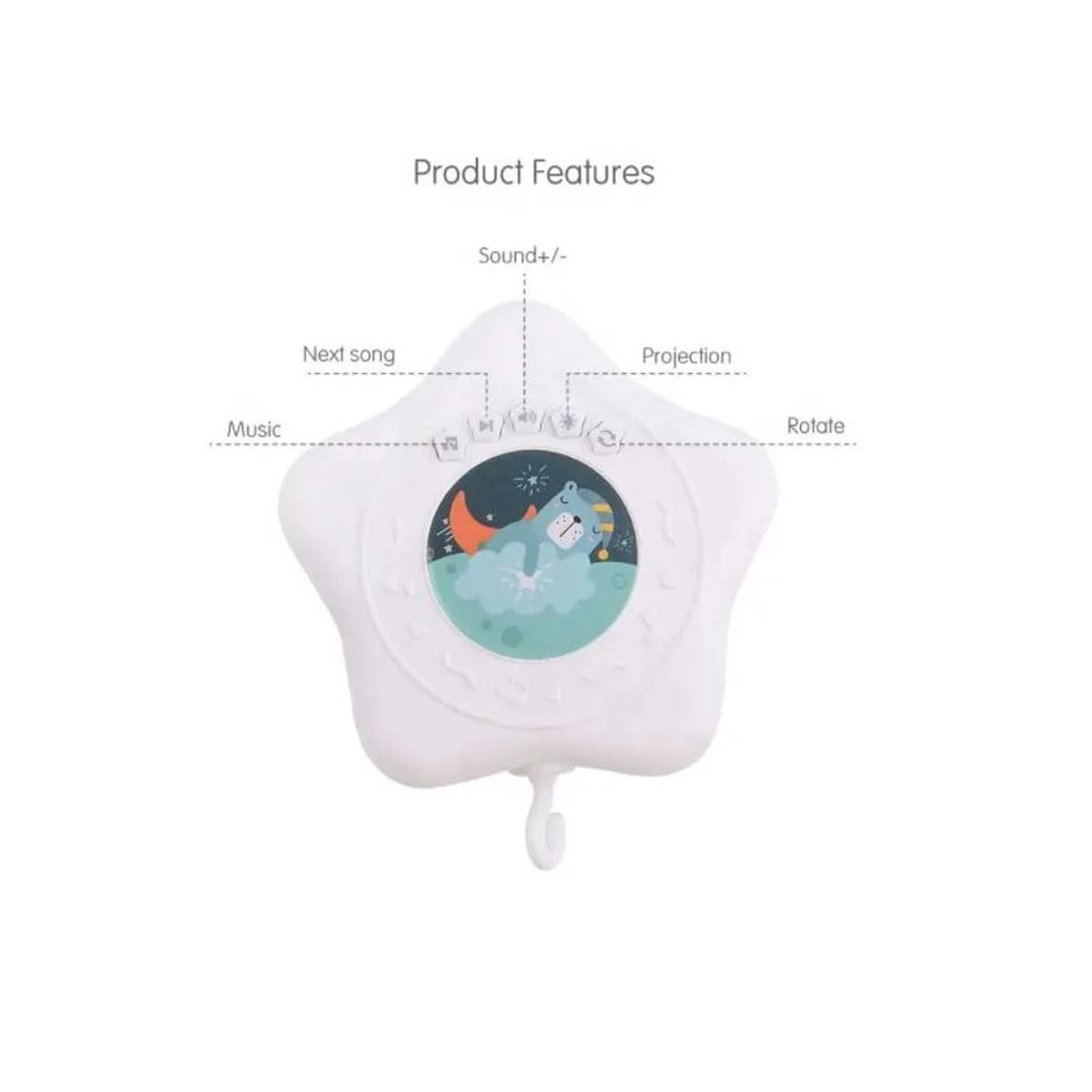 KIDSHOP - Movil Musical Con Proyector Cuna Para Bebé HE0306-