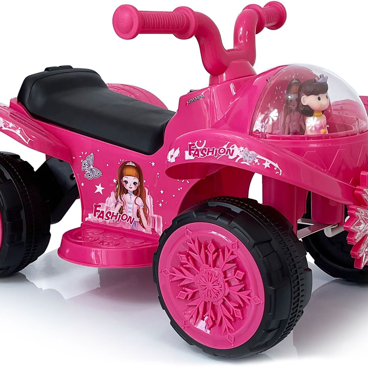 BEBESUNITA - Moto Carro Electrica Niños 1 A 3 Año Usb Recargable - Fucsia