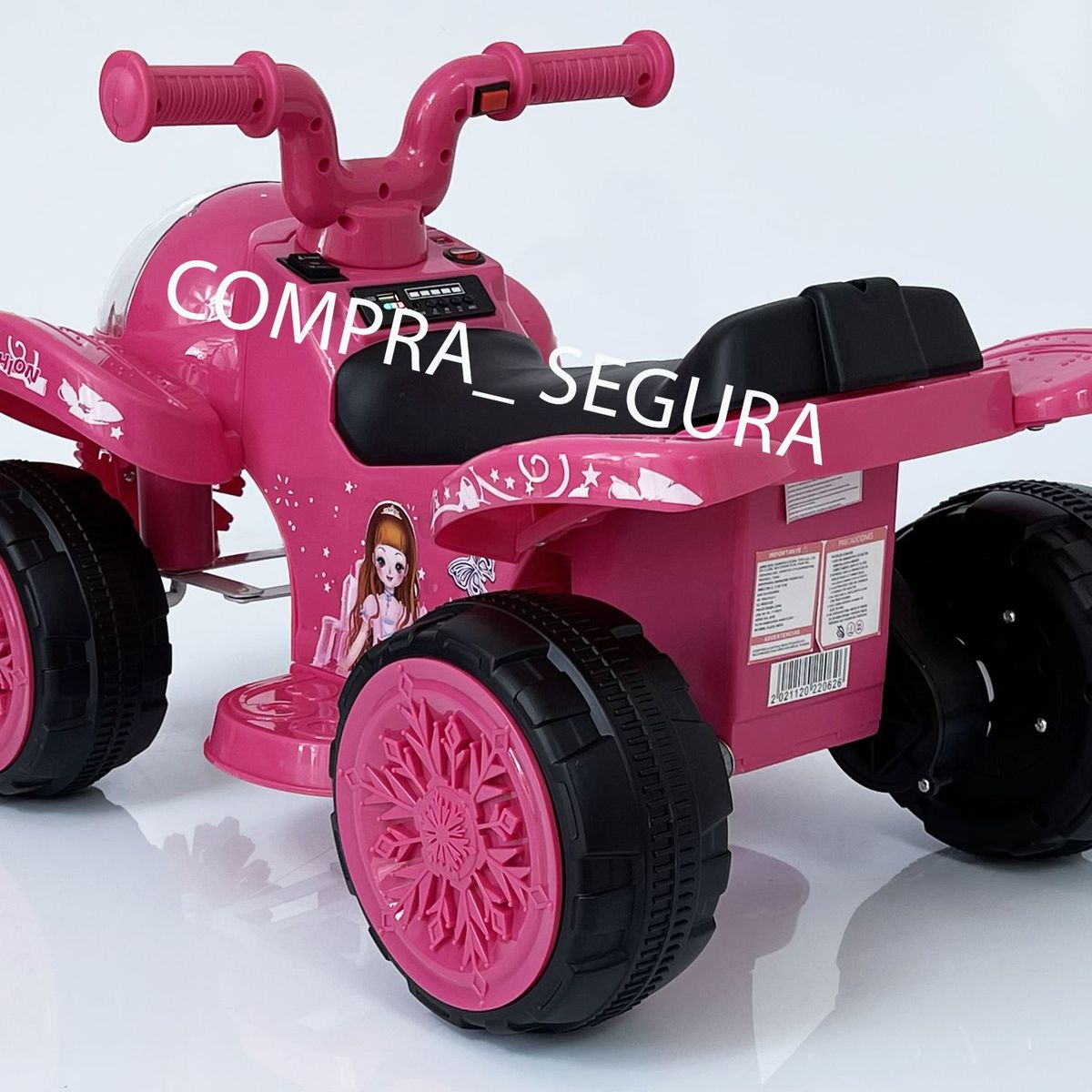 BEBESUNITA - Moto Carro Electrica Niños 1 A 3 Año Usb Recargable - Fucsia