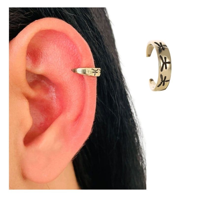 ACCESORIOS DE EVA - Arete Ear Cuff Simulador Libelulas_.