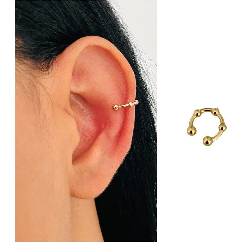 ACCESORIOS DE EVA - Arete Ear Cuff Simulador 3 Puntos_.