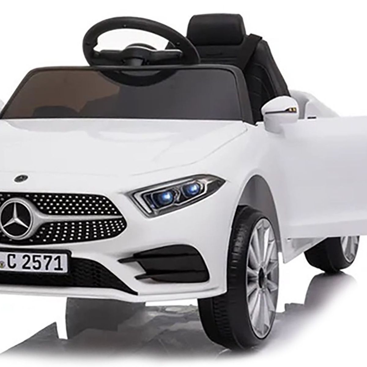 MERCEDES BENZ - Carro Electrico Niños Mercedes B Ctrol Luce Led 12V - blanco