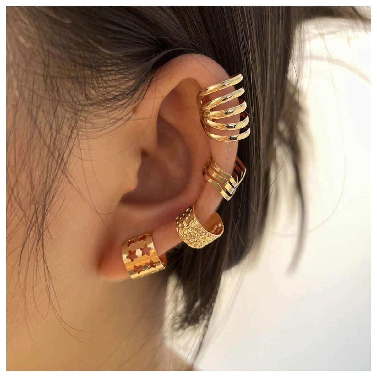 ACCESORIOS DE EVA - Arete Ear Cuff Simulador Set Maravilla_.