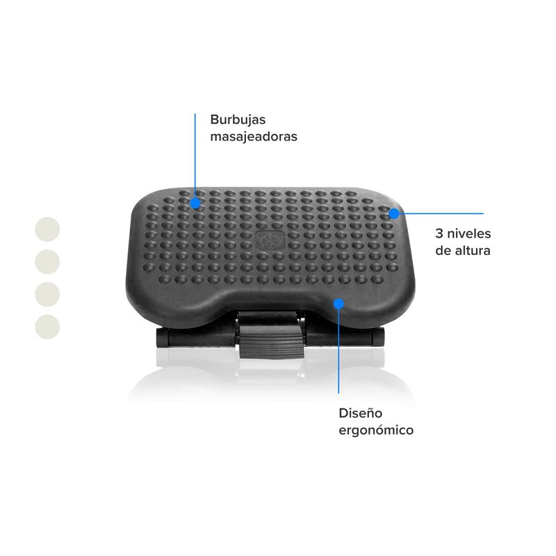 ERGONOMUS - Descansapies Ergonomus 3 Alturas Plastico.-