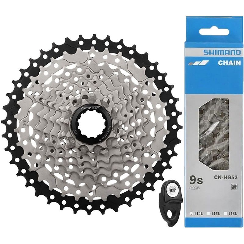 GW - Pacha Gw cadenilla Shimano Bicicleta Cassette 9v 11-40 Hg53
