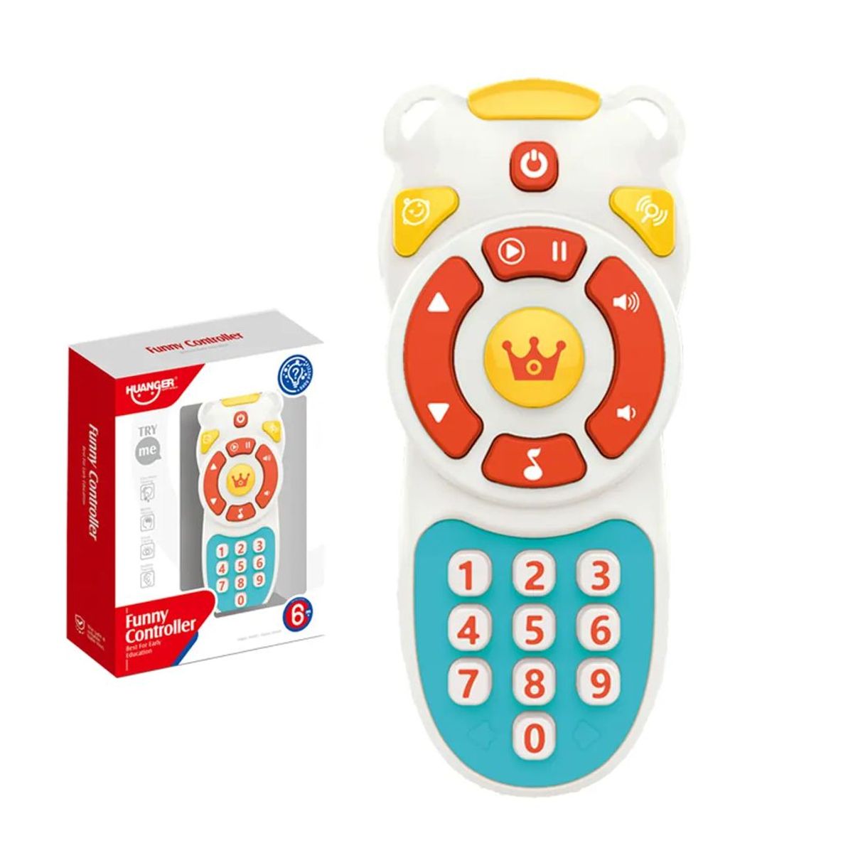 KIDSHOP - Control Remoto Musical Luces Para Bebe Aprende Ingles J-9154