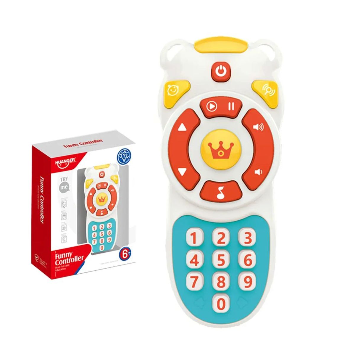 KIDSHOP - Control Remoto Musical Luces Para Bebe Aprende Ingles J-9154