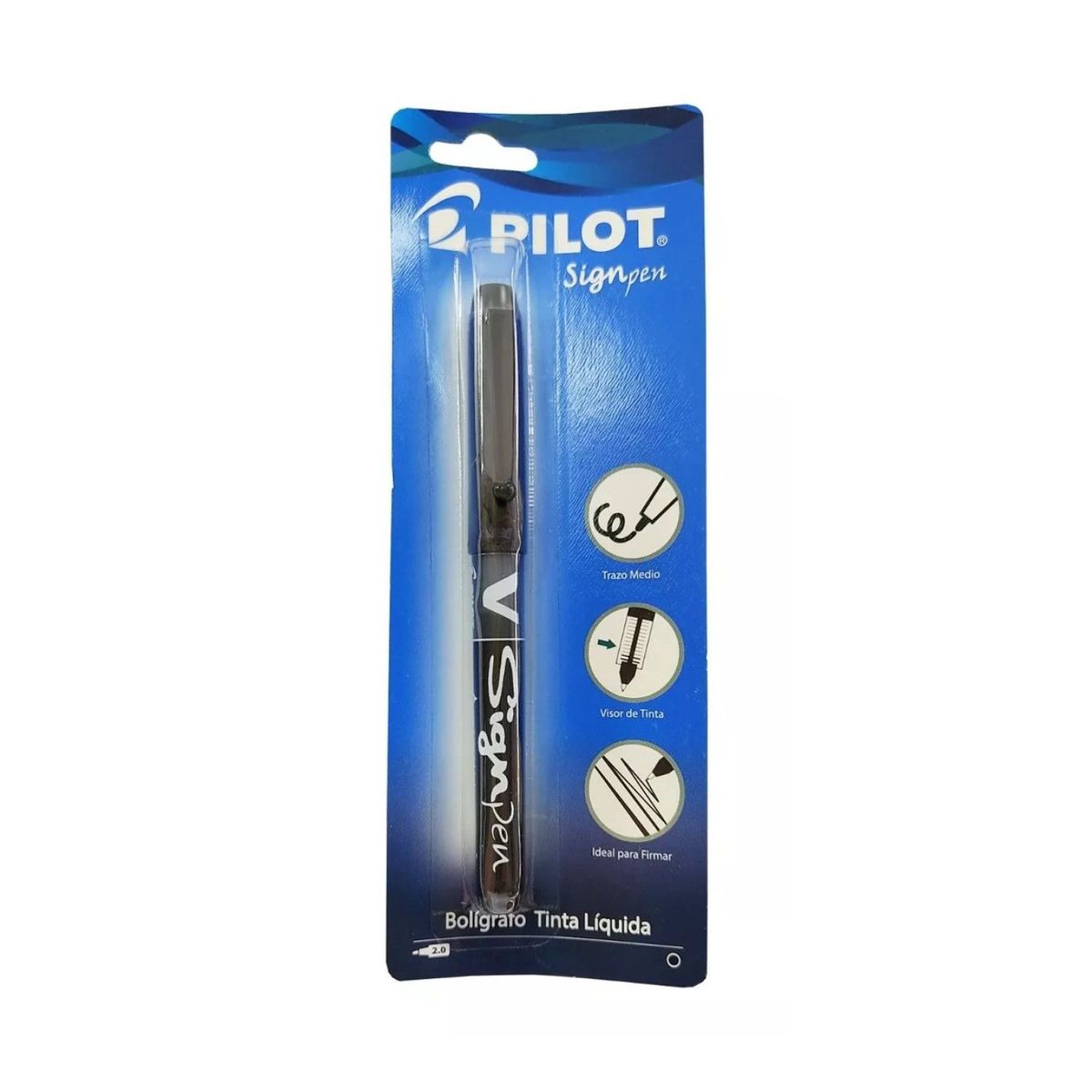 PILOT - Bolígrafo Sign Pen Negro Blister - Pilot
