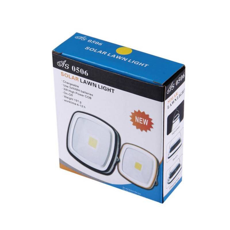 GENERICO - Lampara Cuadrada Ref0506 Led Panel Solar Usb Recargable Camping