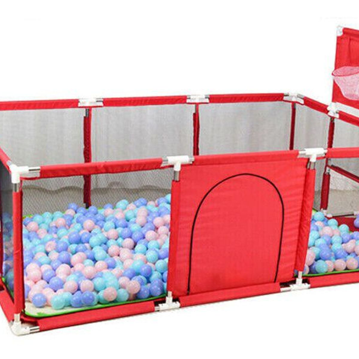 GENERICO - Parque Infantil Tipo Corral De Malla Para Bebes - Rojo