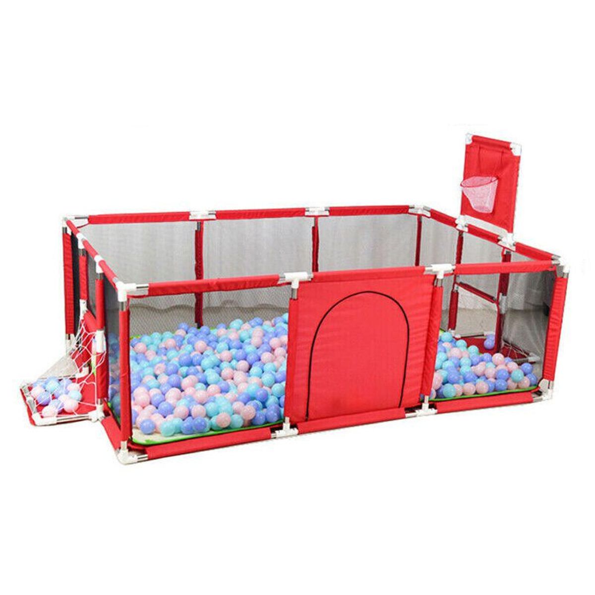 GENERICO - Parque Infantil Tipo Corral De Malla Para Bebes - Rojo