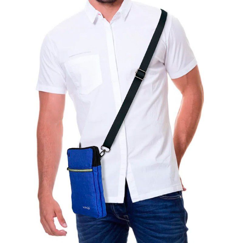 VIROX - MANOS LIBRES VIROX RECTANGULAR CON BANDA REFLECTIVA AZUL REY_.