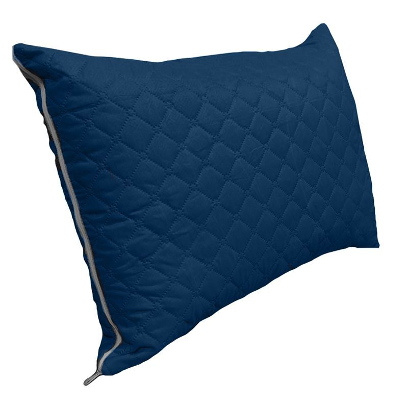 LENCICOL - Almohada Siliconada +  Protector Almohada Azul Oscuro.
