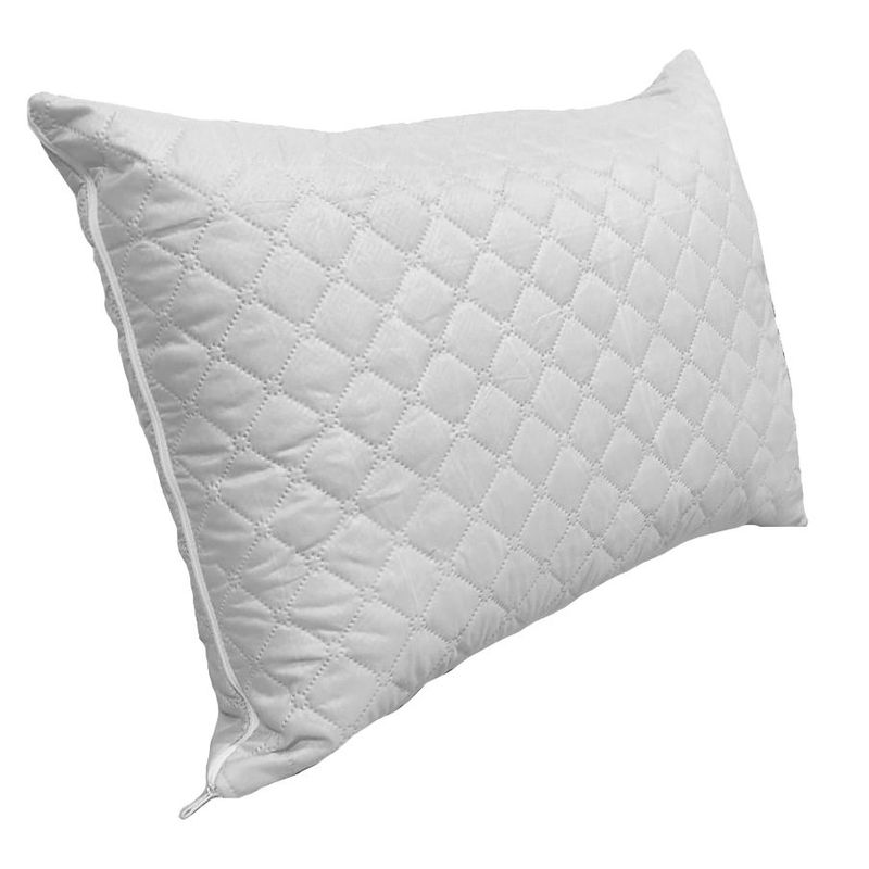 LENCICOL - Almohada Siliconada +  Protector Almohada Blanco