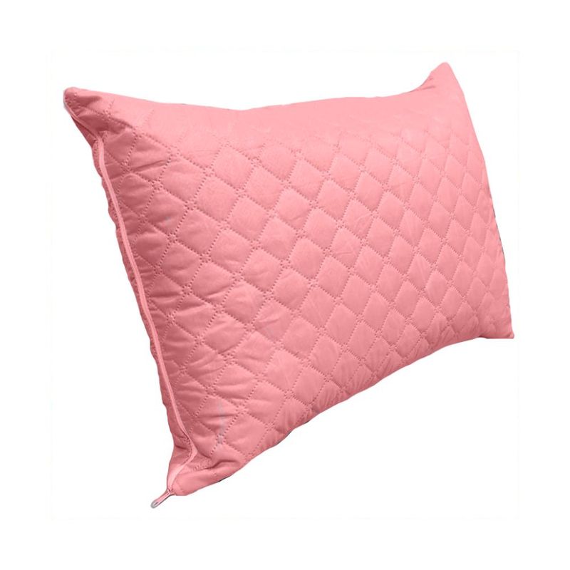 LENCICOL - Almohada Siliconada +  Protector Almohada Rosado