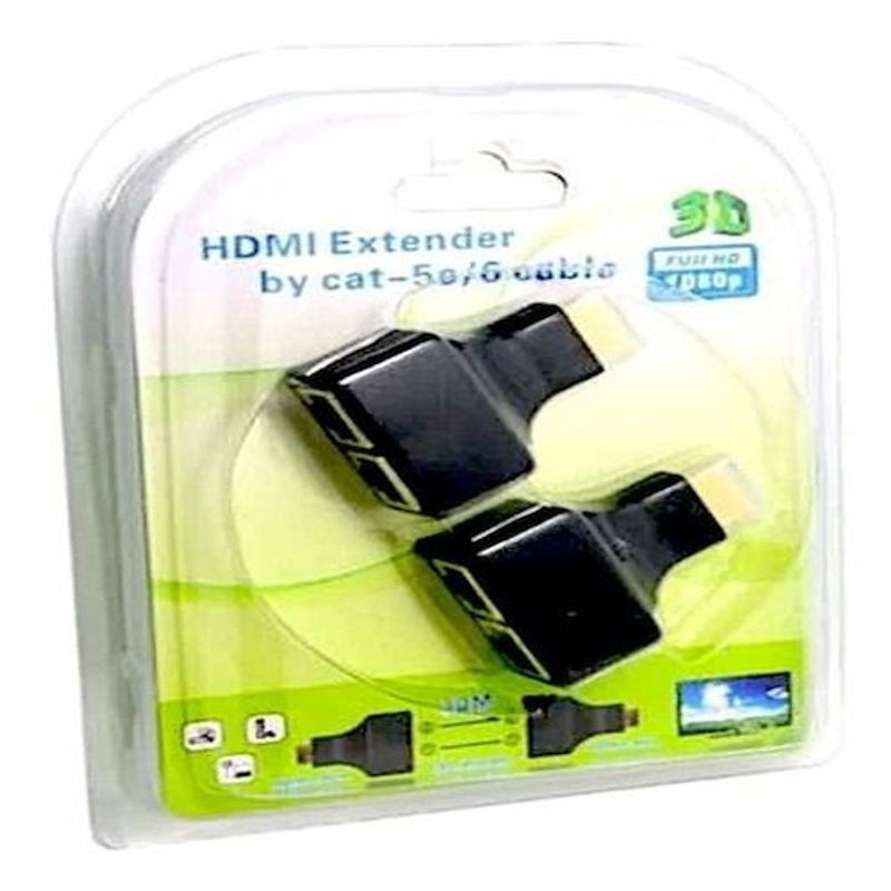GENERICO - Extension Extender Hdmi X Rj45 Utp Cat 5/6 Hasta 30 Metros
