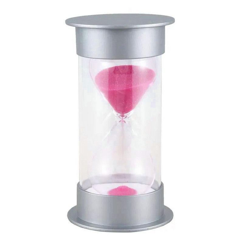 DAYOSHOP - Reloj De Arena Rosa 5 Minutos Temporizador Plateado Decoraciòn