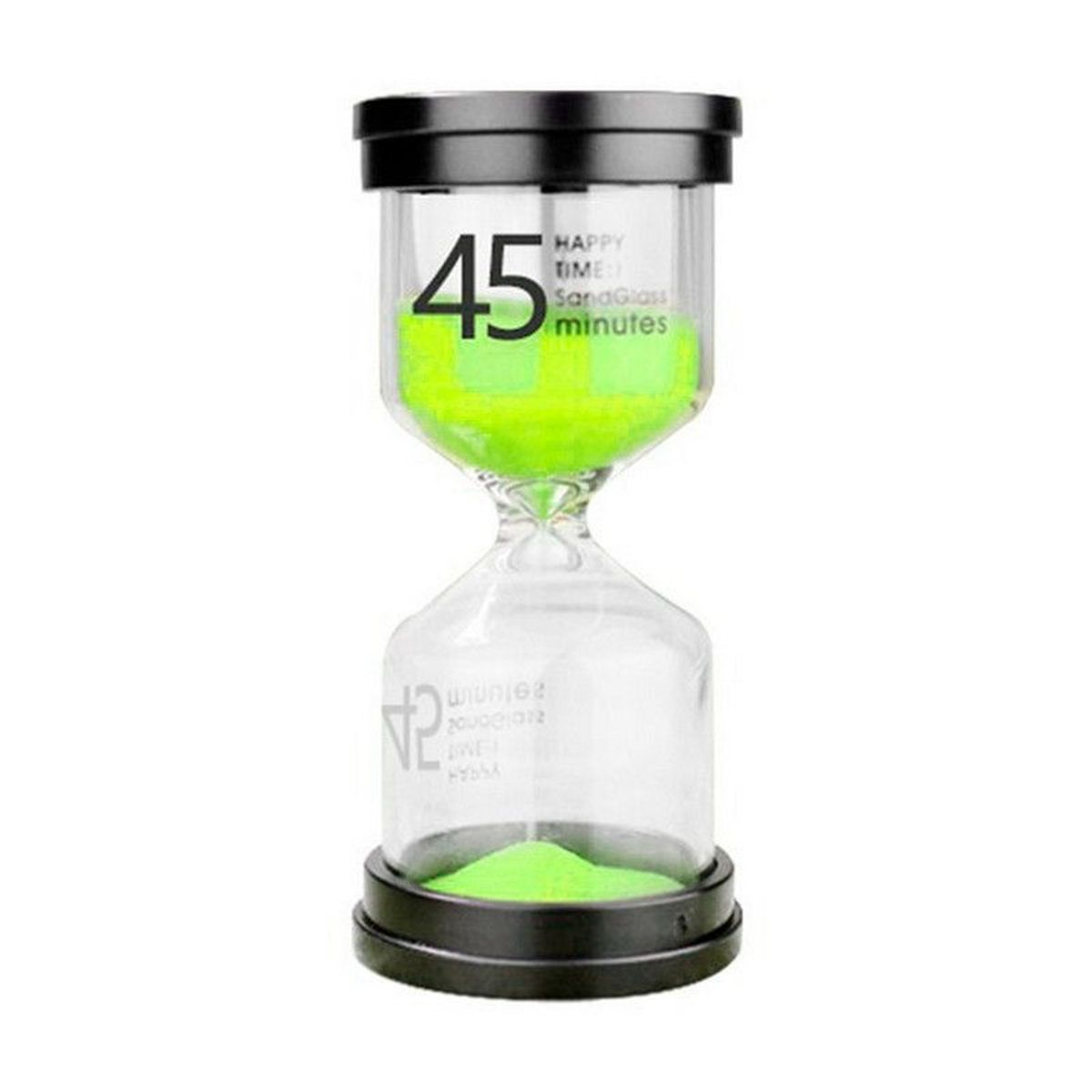DAYOSHOP - Reloj De Arena Verde 45 Minutos Temporizador Decoraciòn Base Negra