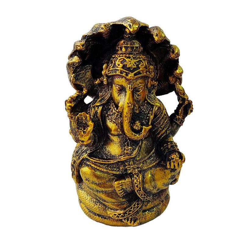 DAYOSHOP - Ganesha Decoración Adorno Prosperidad Dorada Vintage