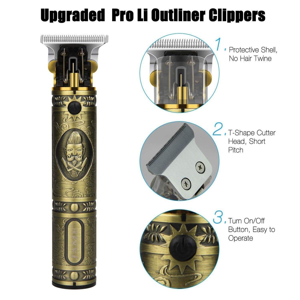 VGR - Cortadora De Pelo Y Barba Maquina De Afeitar VGR 085