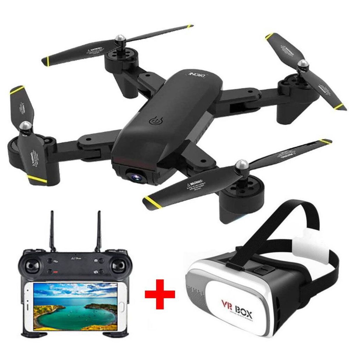 ONE PIXEL - Drone Profesional One Pixel Daming DM107S Doble Camara 1080p Ligero y Plegable WiFi + Gafas VR
