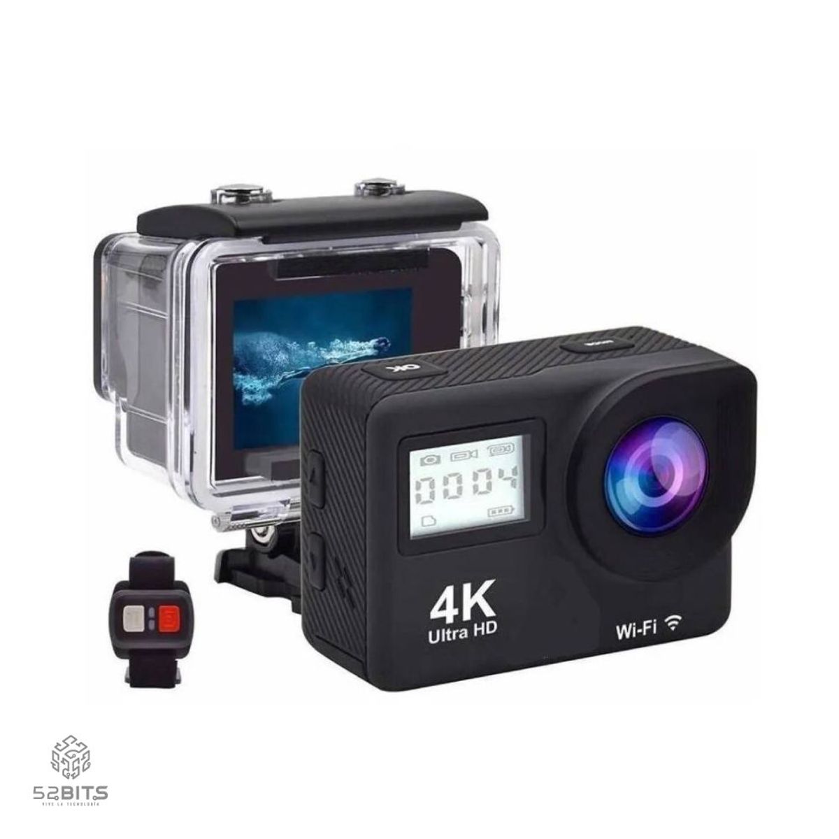 ONE PIXEL - Camara Deportiva Wifi 4K Doble Pantalla ONE PIXEL