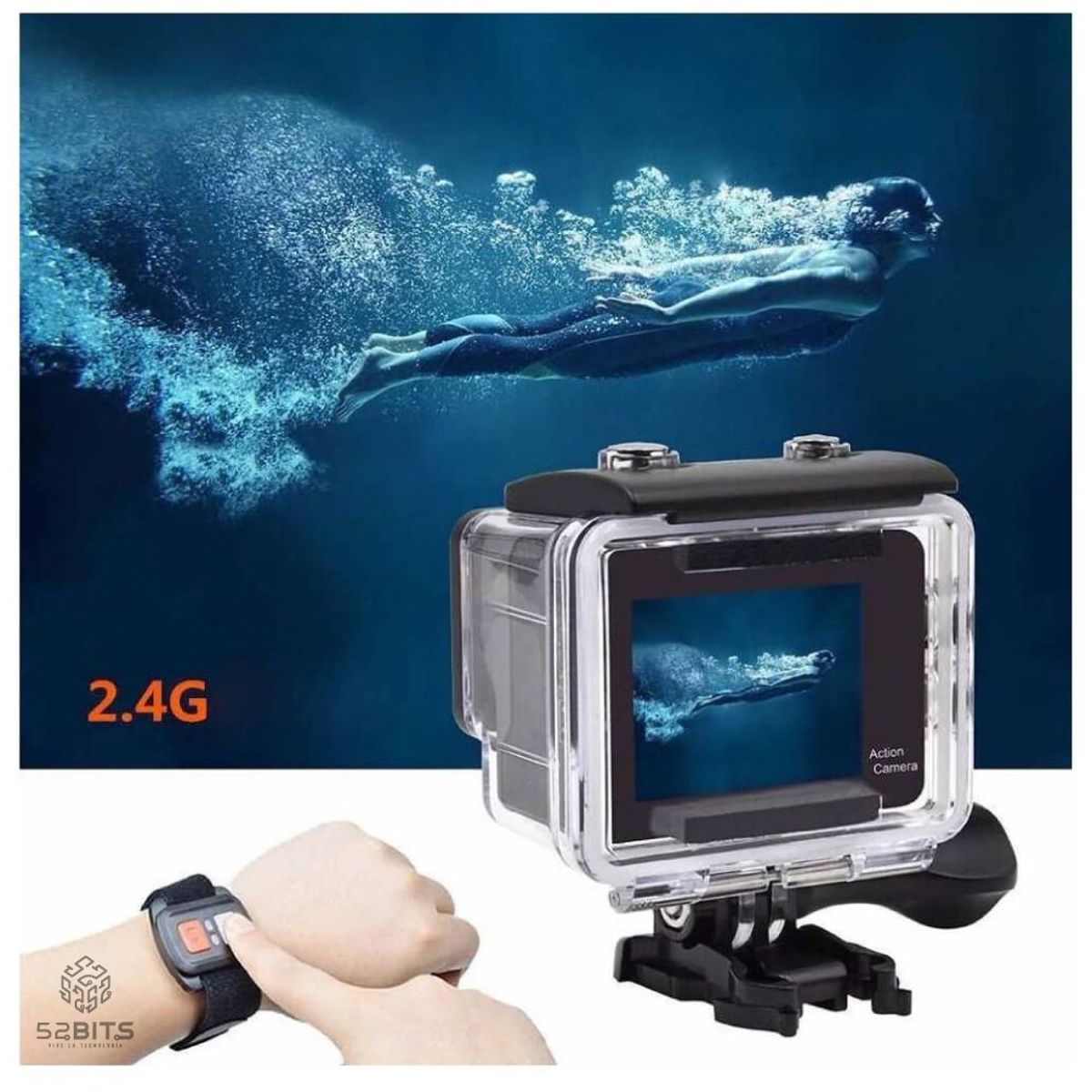 ONE PIXEL - Camara Deportiva Wifi 4K Doble Pantalla ONE PIXEL