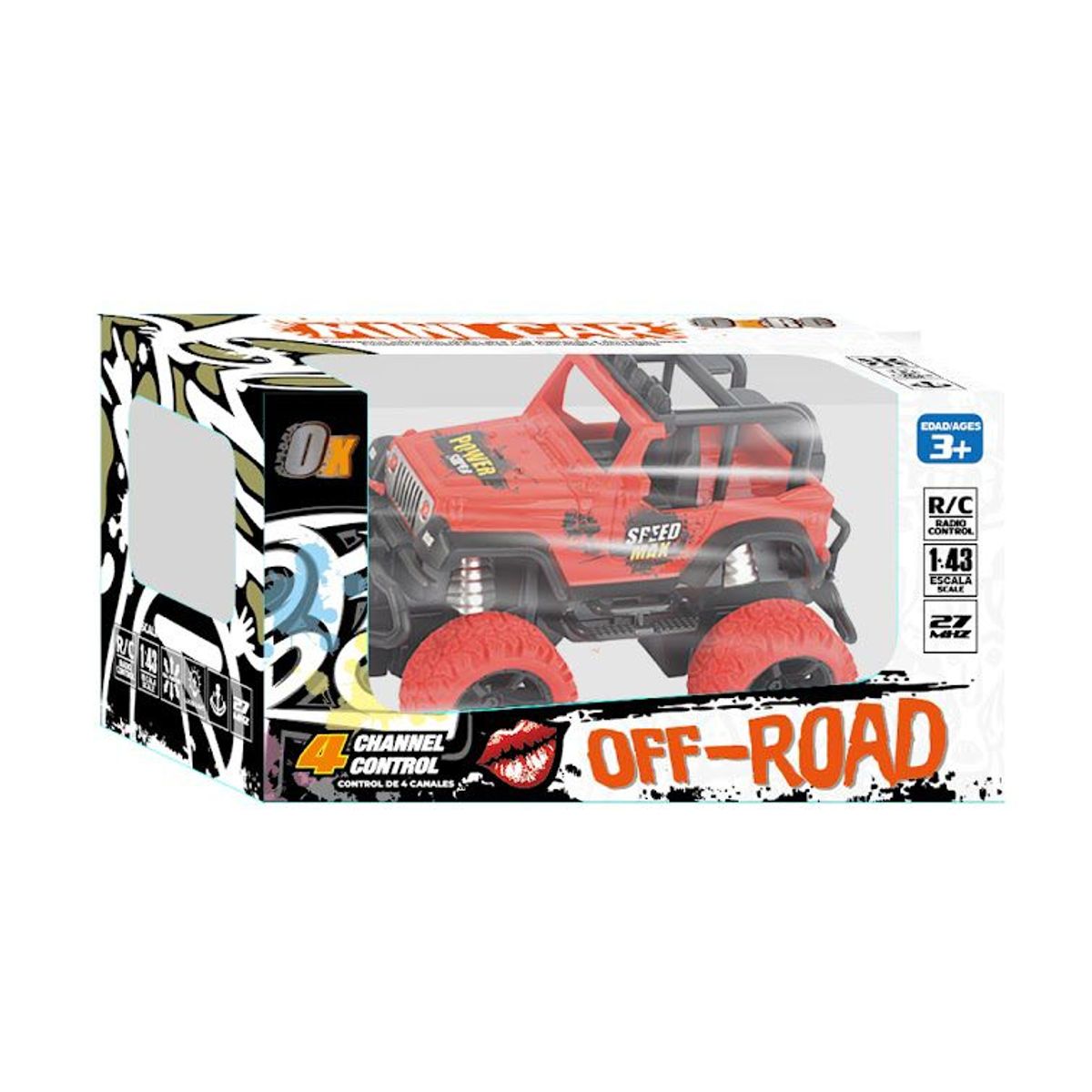 OX TOYS - Carro a control remoto escala 1:43 4 canales de fre y luces.