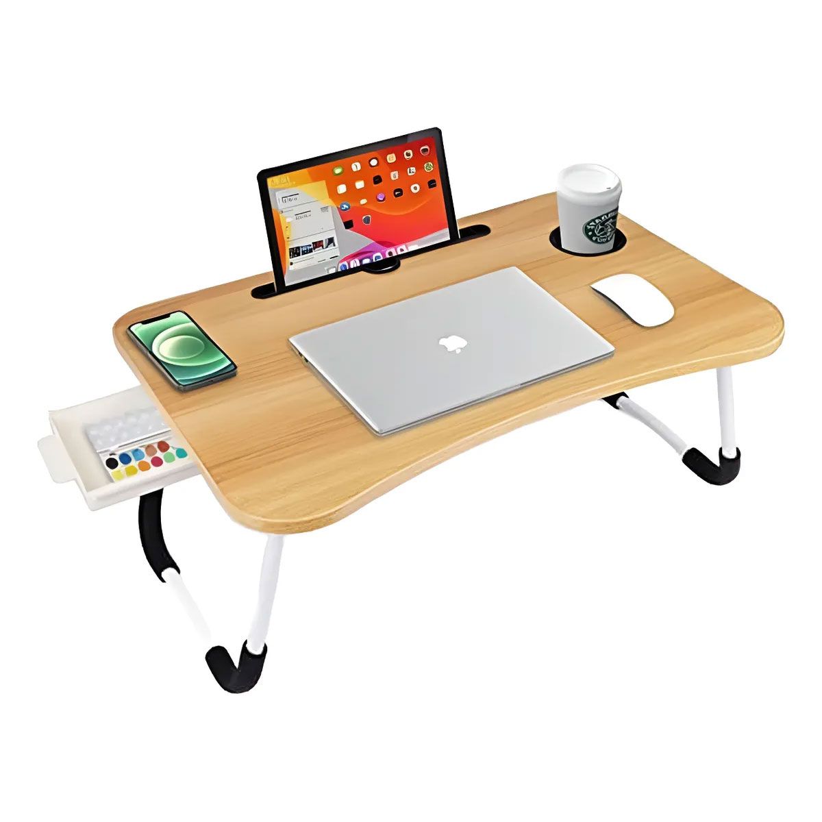GENERICO - Mesa Computador Cama Ranura Para Celular Table Y Para Vaso