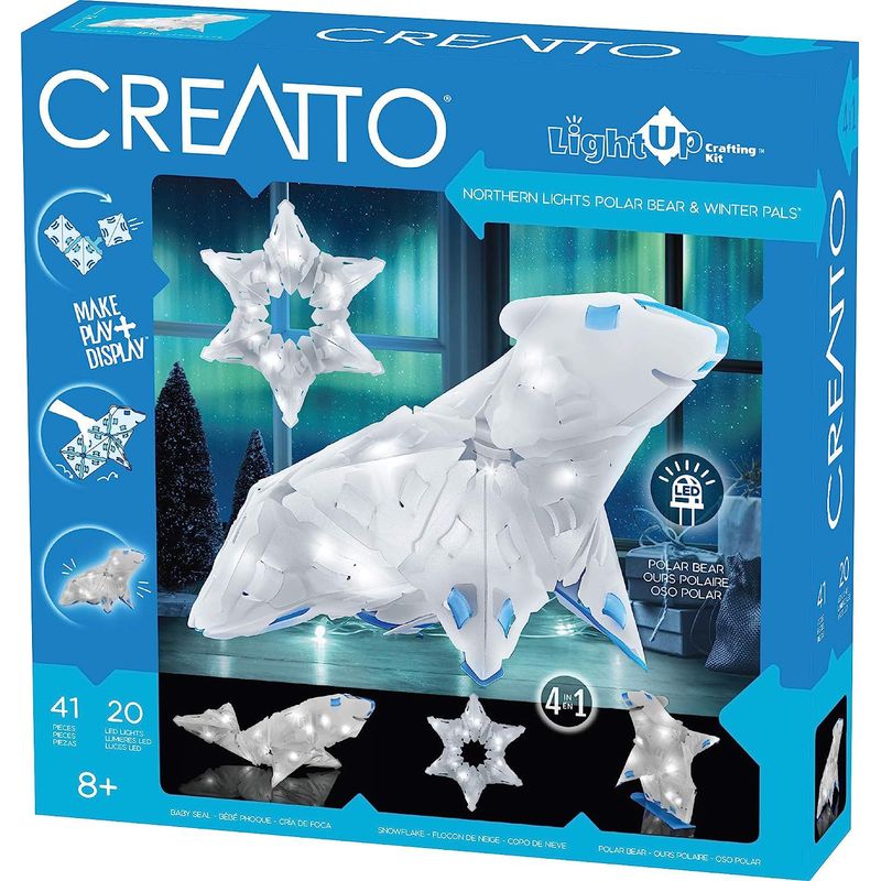 JUGANDO Y EDUCANDO - Rompecabezas En 3D Animales Polares Con Luces Para Niños