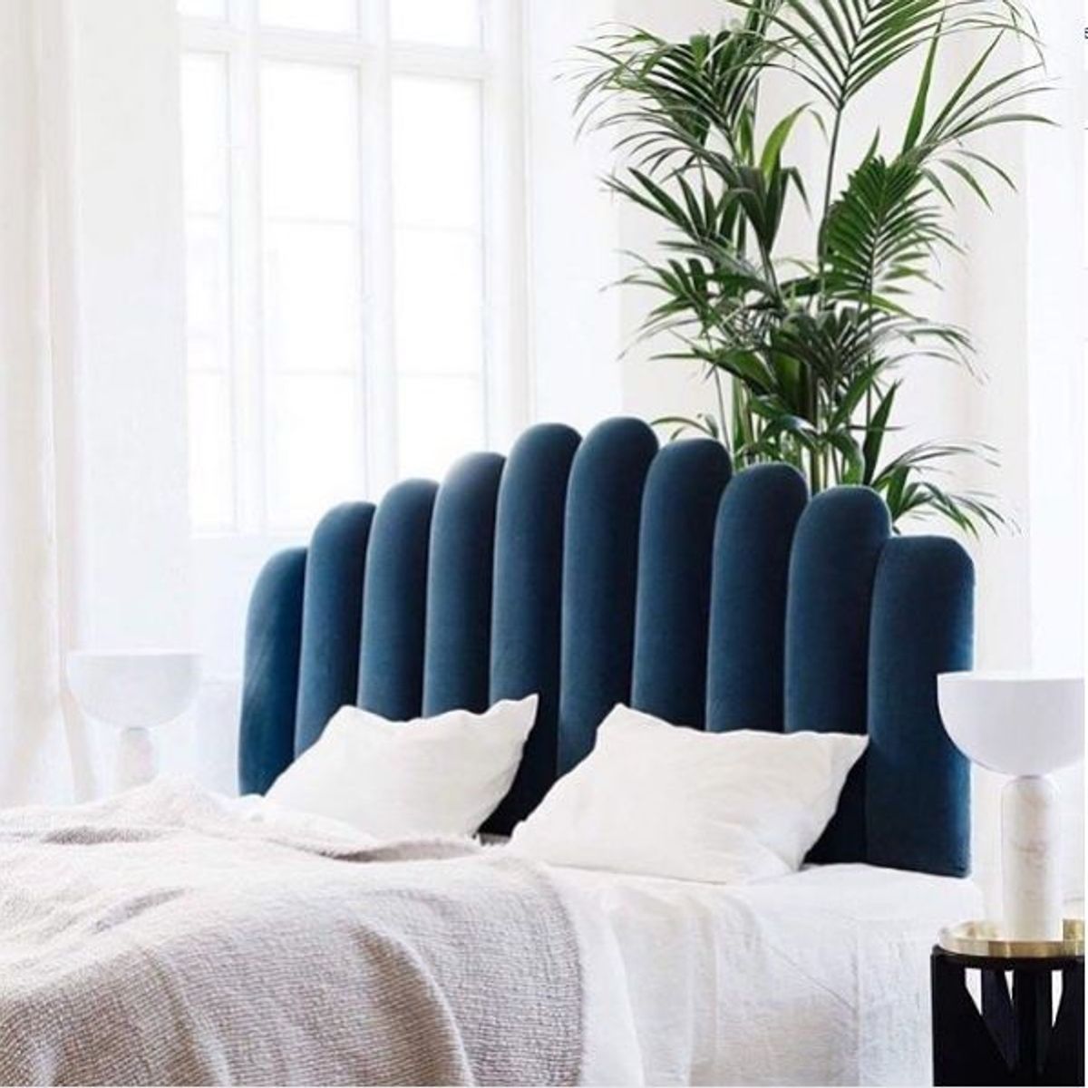 GENERICO - Cabecero  blue semidoble 120cm color azul