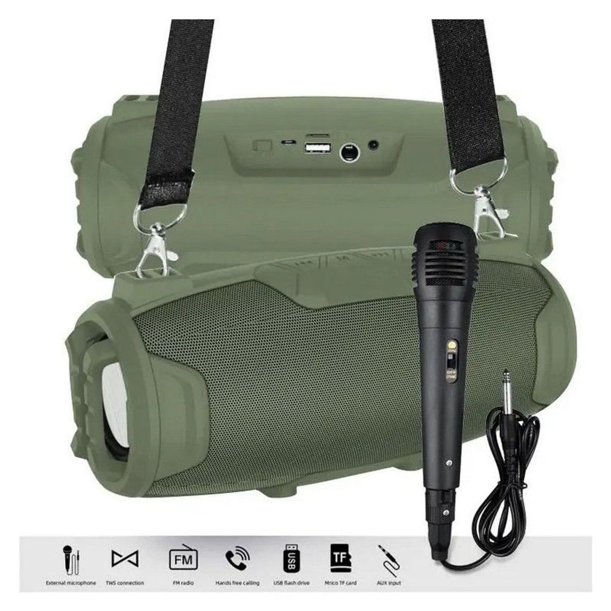 DAYOSHOP - Bocina Parlante Mi Portable Bluetooth Nr-3026 + Microfono