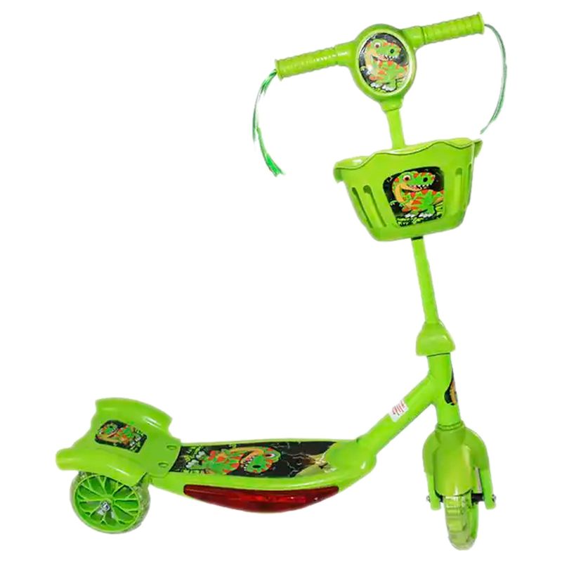VITTORIA - Patineta scooter canasta para niños y niñas luces sonidos