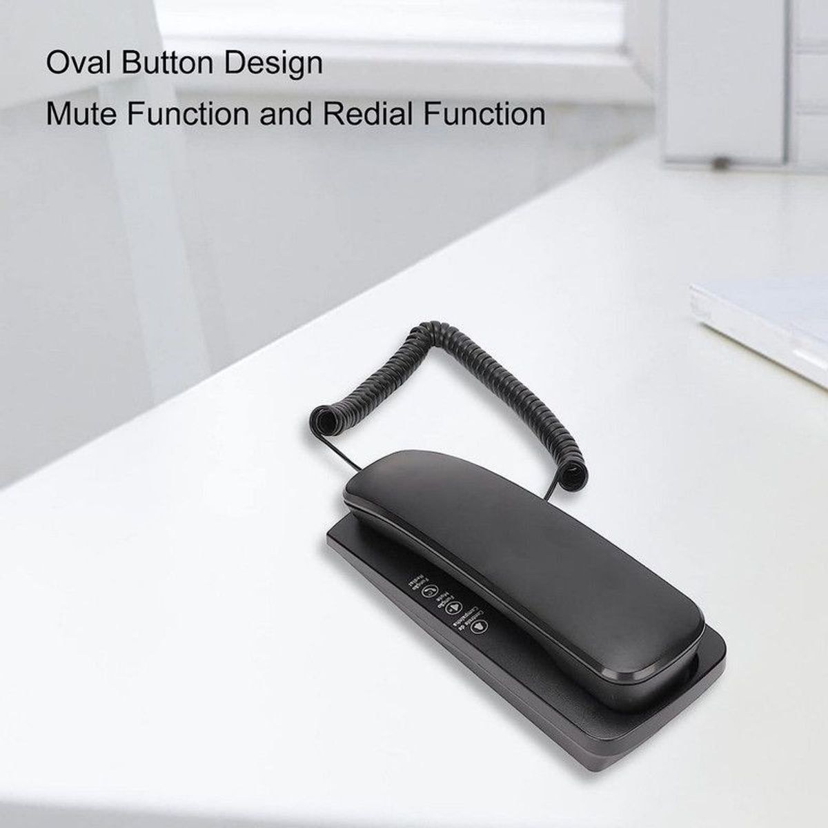 DAYOSHOP - Telefono Fijo Escritorio Mesa Pared Alambrico Kx-t1042