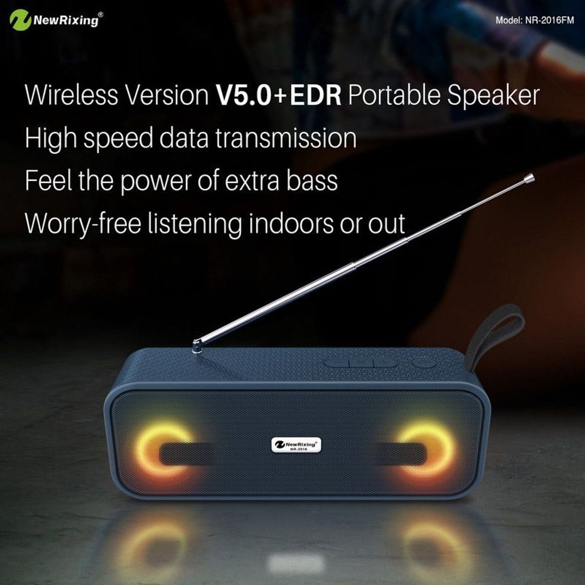 DAYOSHOP - Bocina Parlante Mi Portable Bluetooth Speaker Luces Nr2016