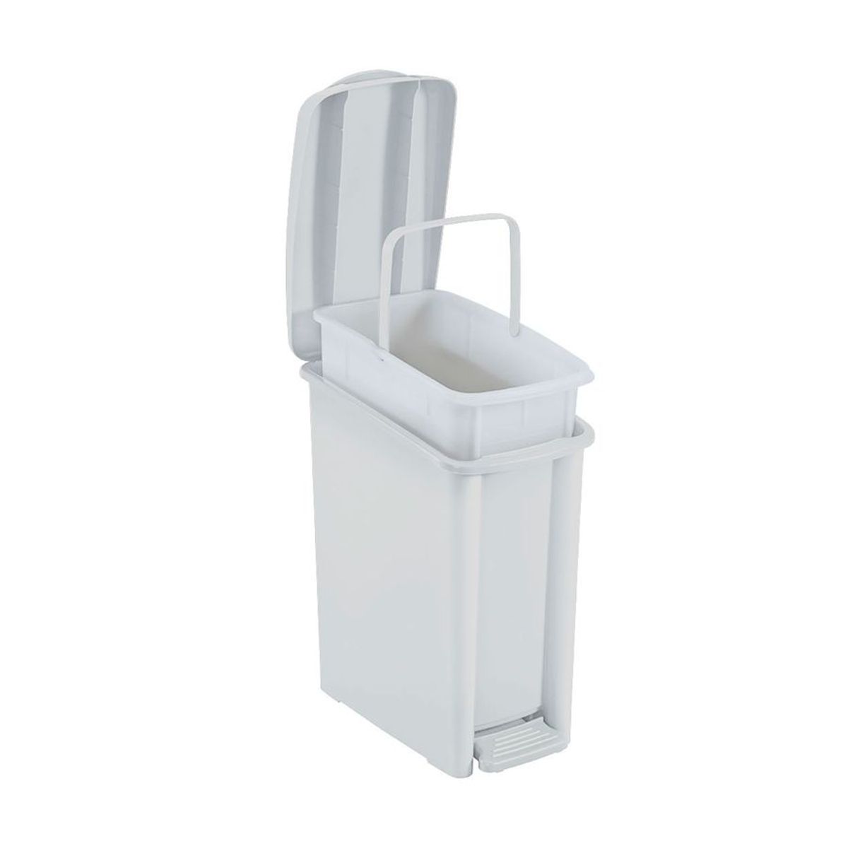 RIMAX - Basurero Pedal Delgado Rimax 10 Litros Blanco