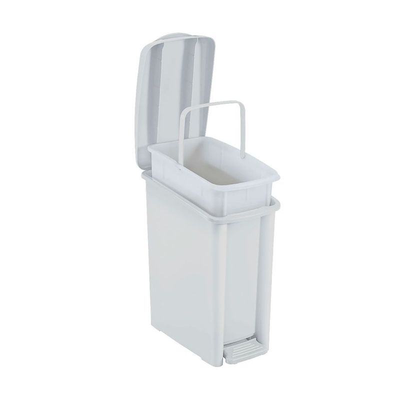 RIMAX - Basurero Pedal Delgado Rimax 10 Litros Blanco
