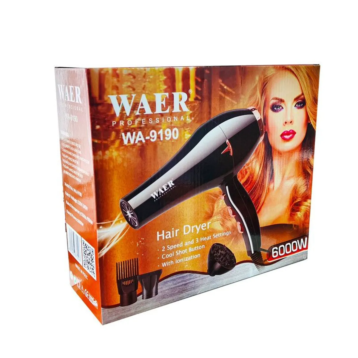 DAYOSHOP - Secador Cabello 6000w Potente Tres Niveles De Temp Wa-9190