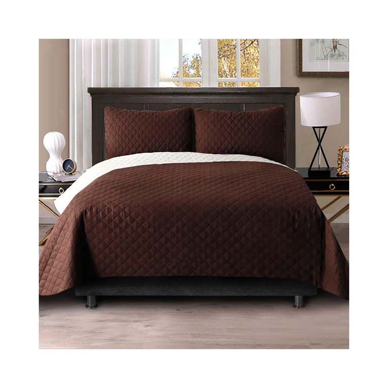 LENCICOL - Colcha Sencilla Café Beige