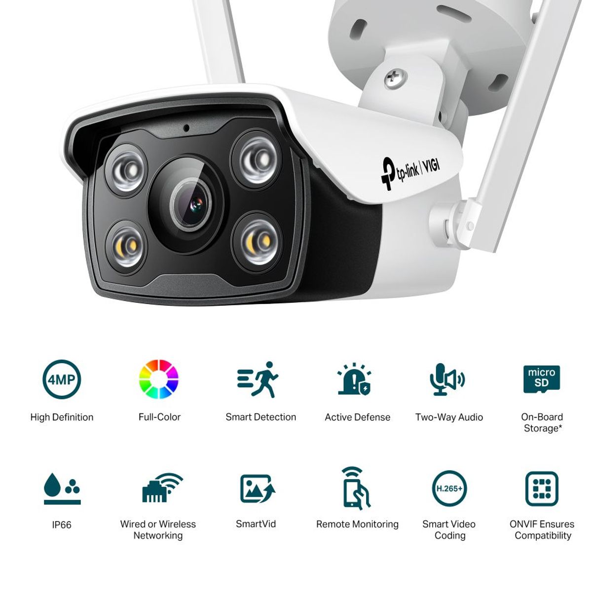 TP LINK - Cámara de Seguridad WiFi TP-LINK 4MP 4mm RJ45 Bala Exterior