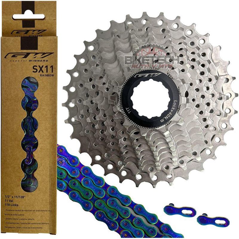SHIMANO - Pacha 11 Velocidades Shimano 105 11-32 + Cadena Gw Tornasol Ruta