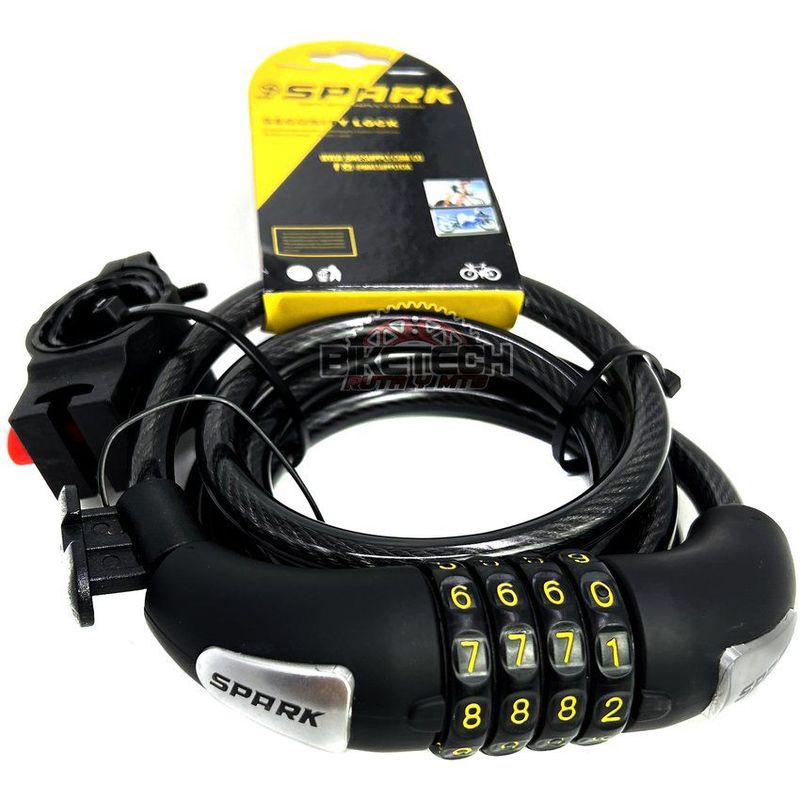 SPARK - Guaya candado de clave bicicleta spark alta seguridad