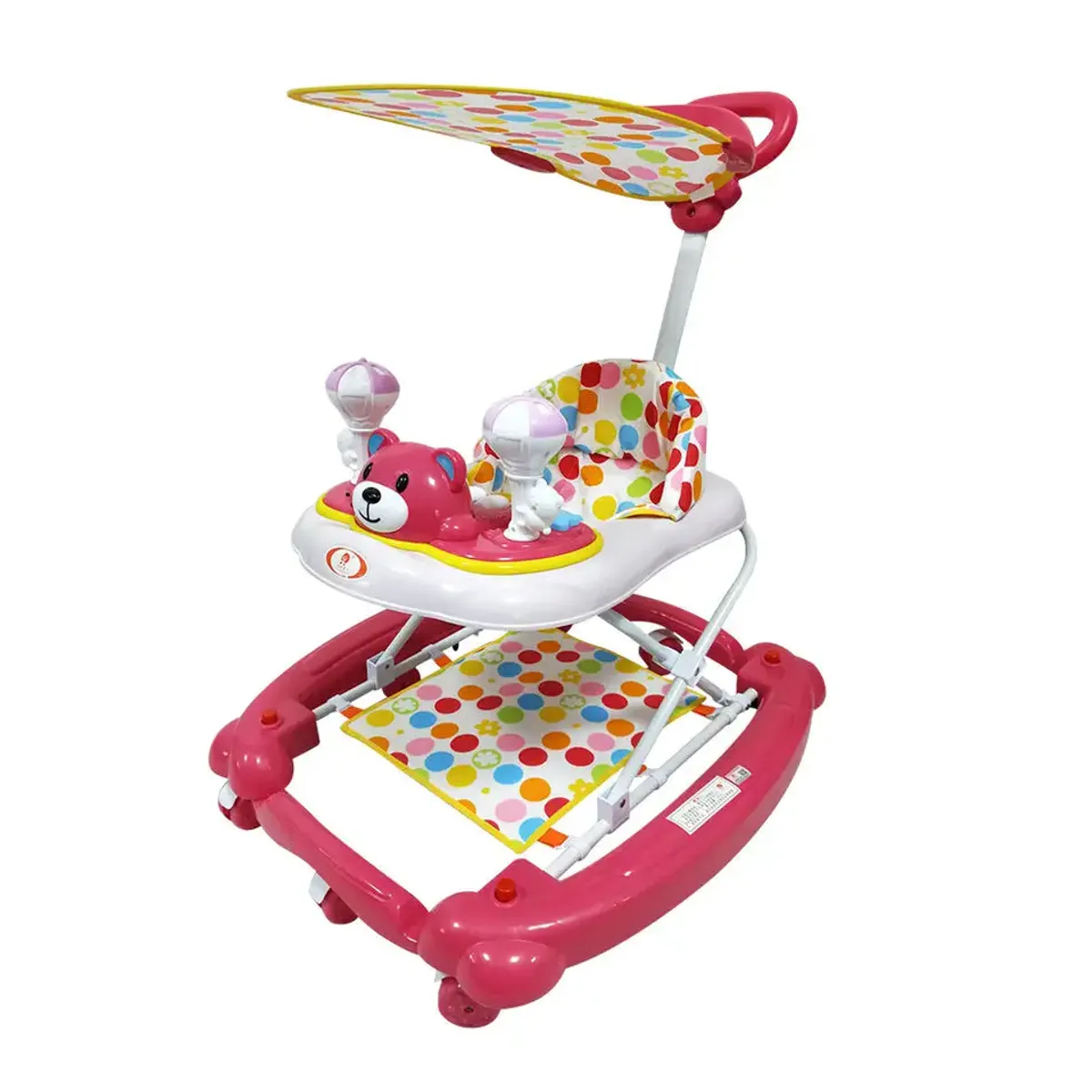 KIDSHOP - Caminador Multifuncional 4 En 1 ROSA Oso 944A
