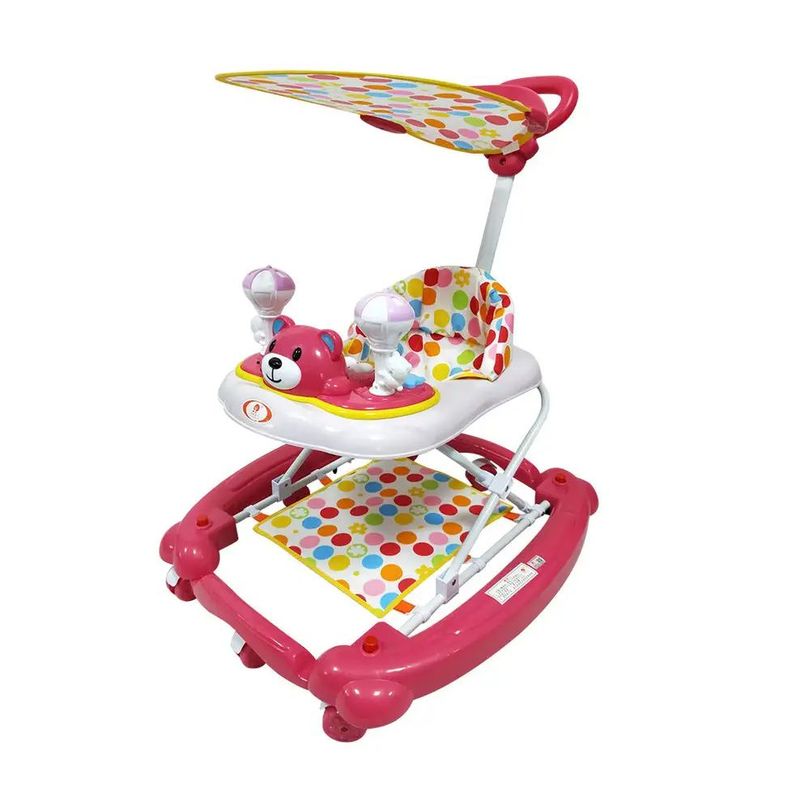 KIDSHOP - Caminador Multifuncional 4 En 1 ROSA Oso 944A