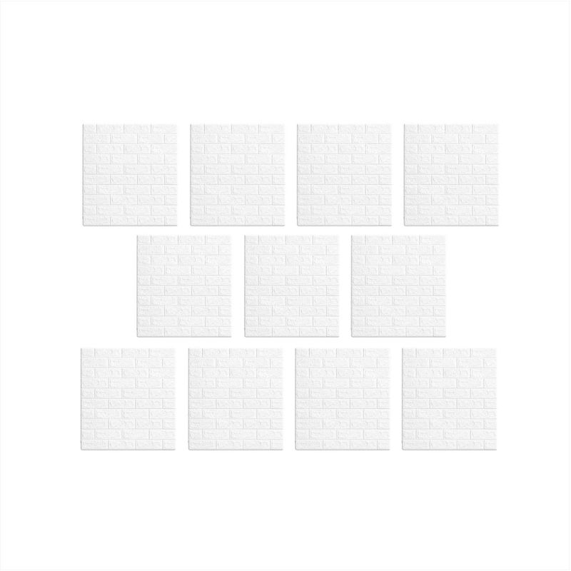 JAPI - Pared X10 3d Autoadhesivo Panel Tipo Ladrillo Ccol Blanco