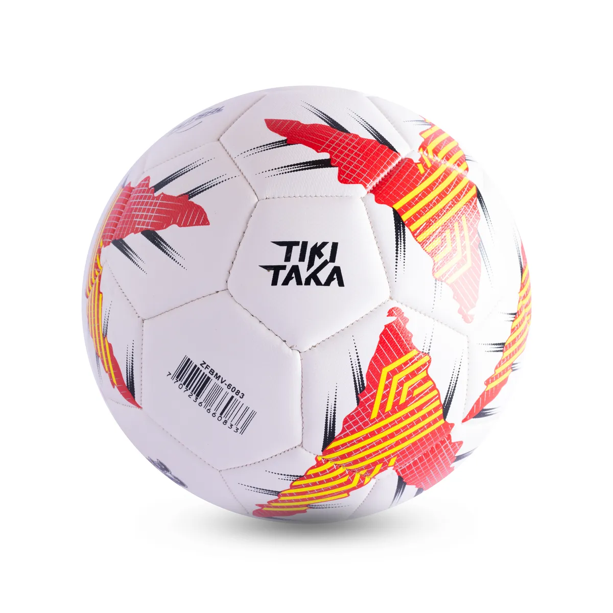 ZOOM SPORT - Balon de Futbol Sala N° 4 Tiki Taka Blanco Rojo ZOOM SPORTS